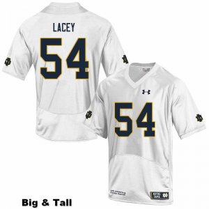 Notre Dame Fighting Irish Men's Jacob Lacey #54 White Under Armour Authentic Stitched Big & Tall College NCAA Football Jersey CSI5599RQ